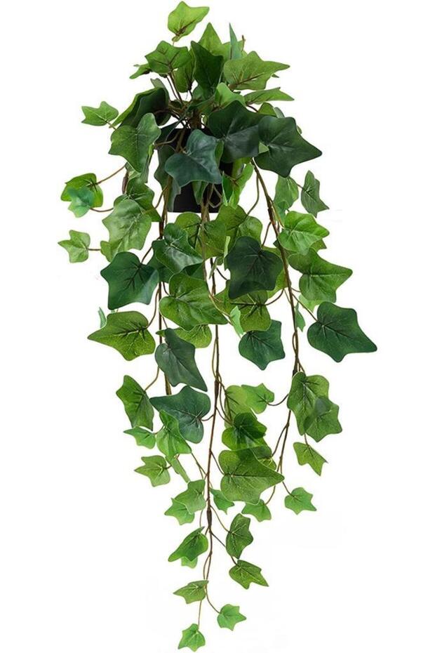 Yapay Çiçek Saksıda Sarkan Dev Hedera 80cm Yapay Sarmaşık Yeşil - 1