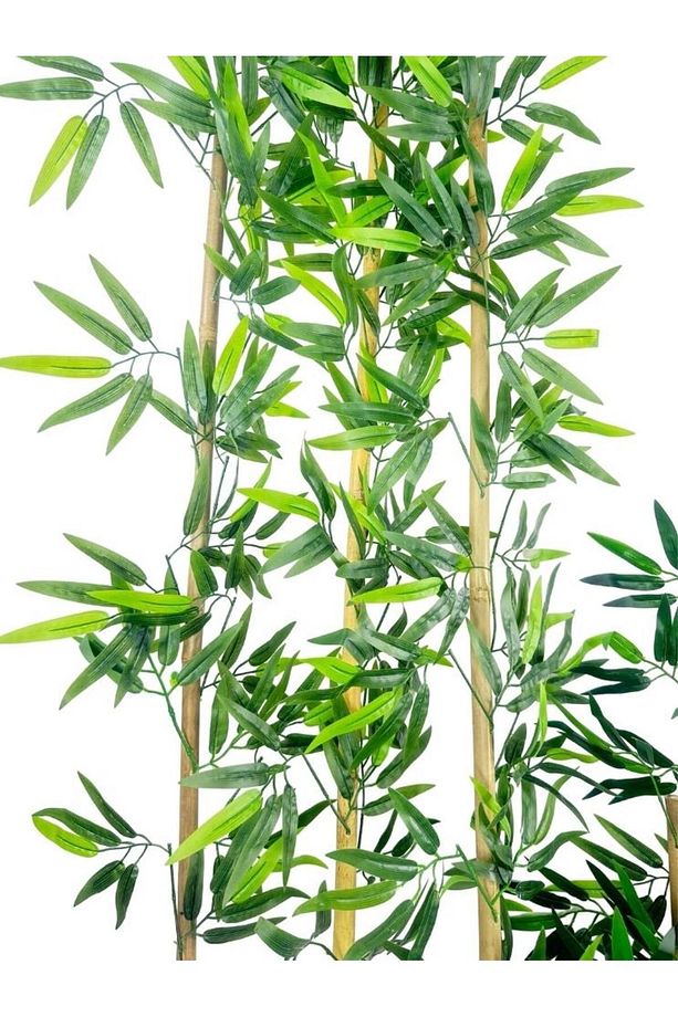 5li Set Yapay Bambu Sopası 16 Yapraklı 150cm Yapay Çiçek Bambu Duvarı Separatör Çiçeği Yapay Çiçek - 3