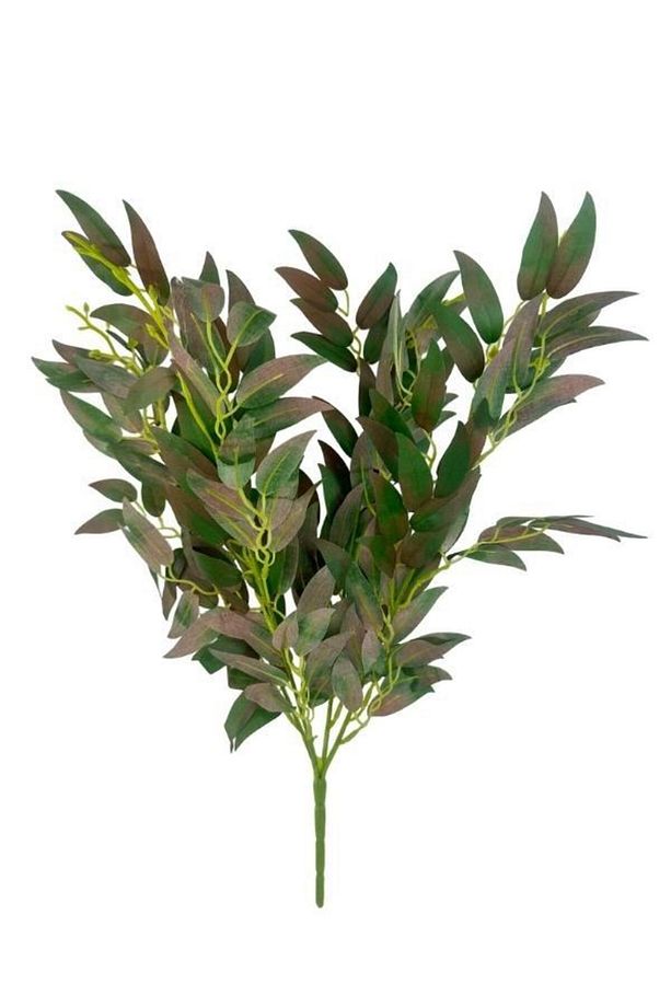 Yapay Çiçek Zeytin Yaprağı Demeti 4 Dallı 50cm Kahve Yeşil - 2