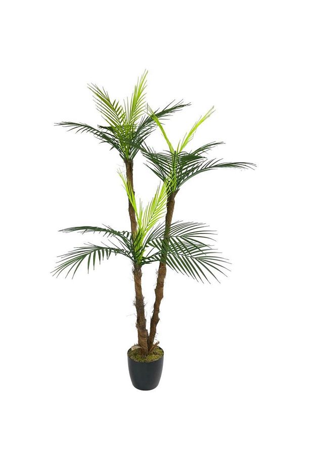 Yapay Ağaç Areka Palmiye 3katlı 3 Dal 18 Yaprak 130cm Salon Çiçeği Yapay Çiçek - 1