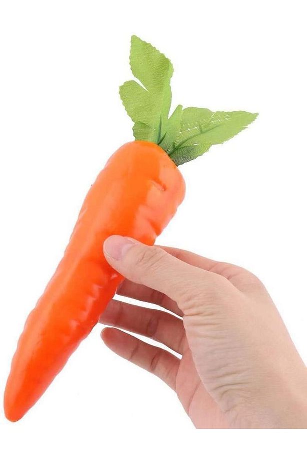 Yapay Sebze Havuç Carrot 1adet 15*4cm Gerçek Boyut - 7