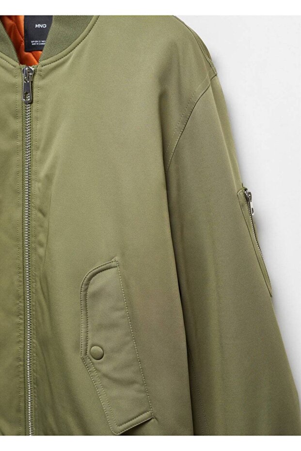 Oversize Bomber Ceket - 7