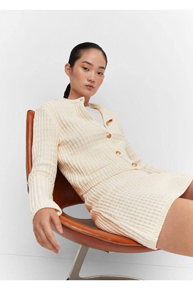 Gewebte Strickjacke - 6