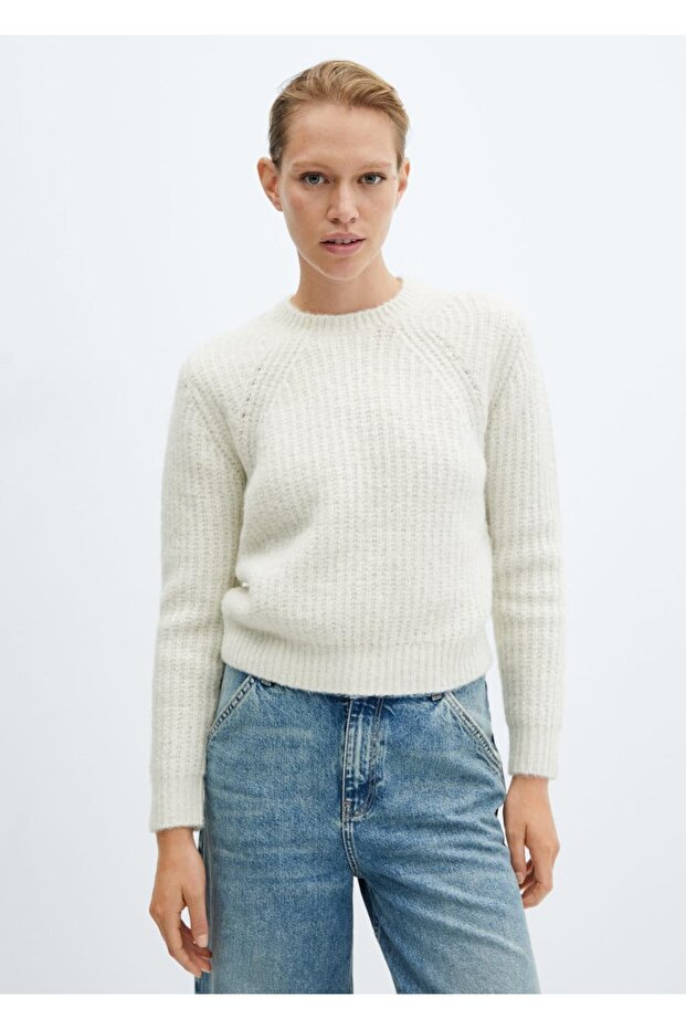 Yuvarlak yaka triko kazak - 1