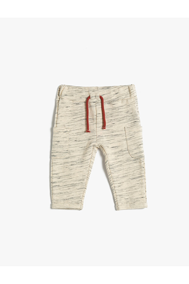 Jogger Sweatpants Tie Waist Pocket Detailed Cotton