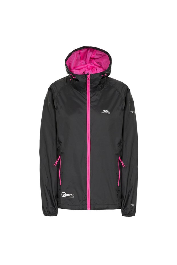 Qikpac Women's Black Raincoat Women's Raincoat Fajkram30018