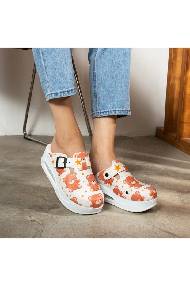 Air Sole Cute Bears Patterned Sabo Slippers