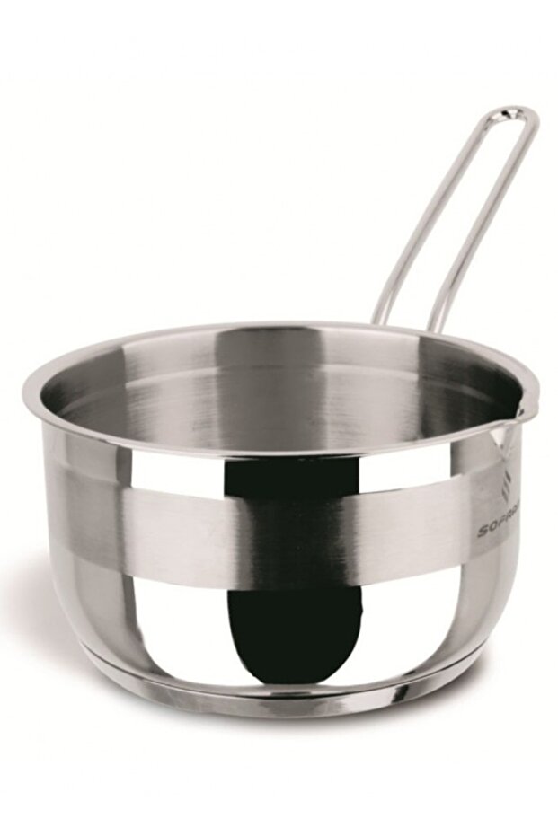 Silver stainless steel casserole