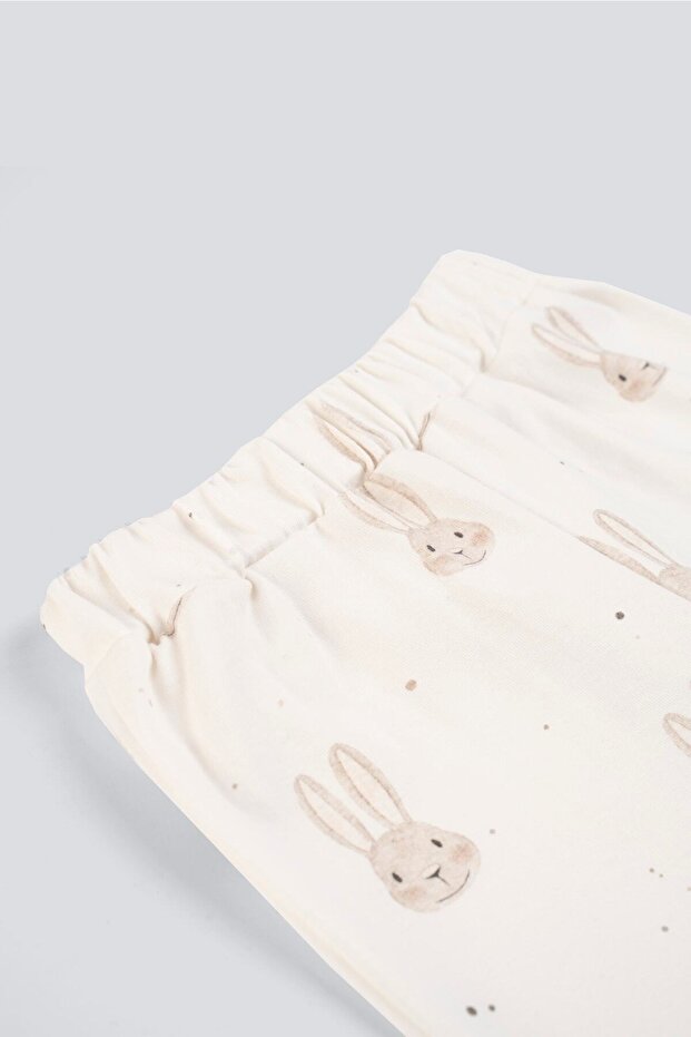 طقم بيجامة أطفال بنقشة أرنب - 6