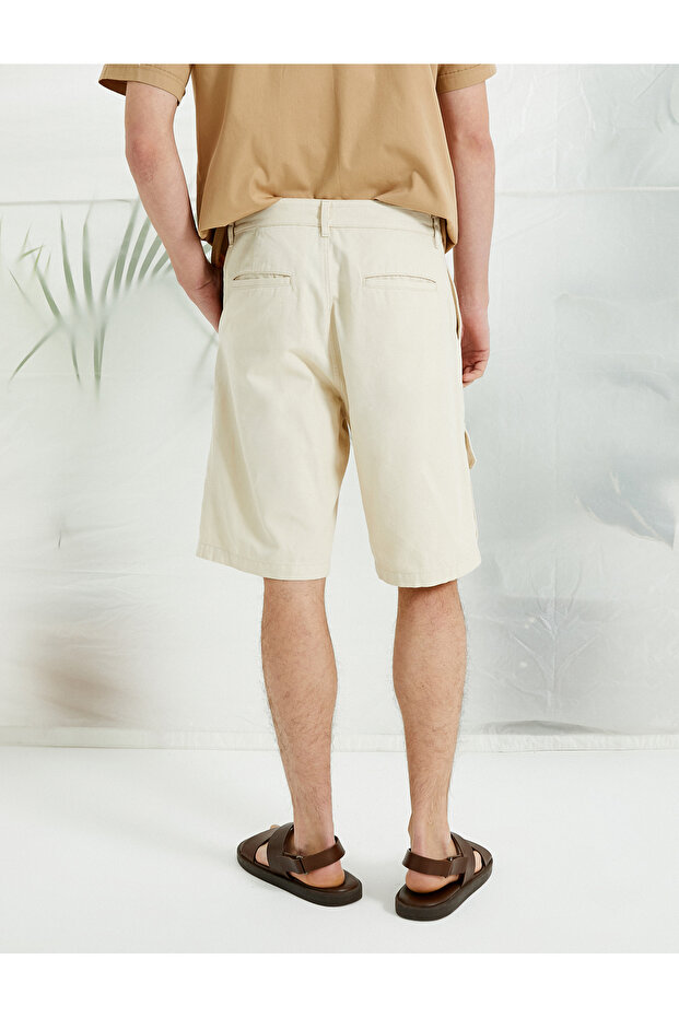 Buttoned Cargo Shorts - 5
