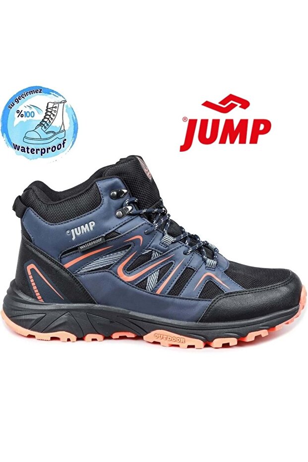 28682 Waterproof Non-Slip Sole Orthopedic Men's Boots Dark Blue