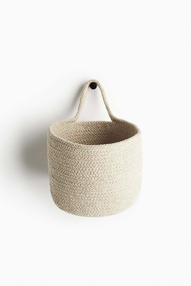 Cotton wall storage basket