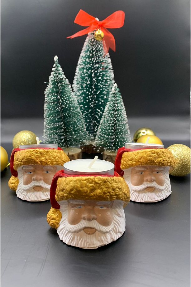 Yılbaşı Mumluk, Noel Baba Mumluk, Mumluk, Yılbaşı Hediyesi, 1 Adet - 2