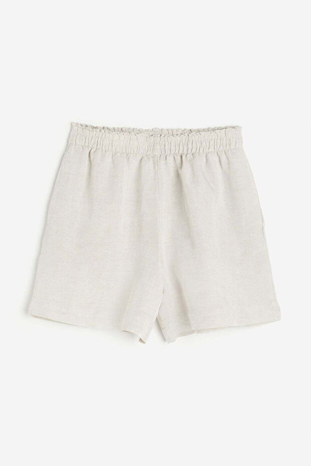 شورت سهل الارتداء من مزيج الكتان - 1