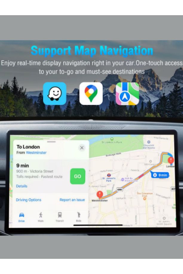 Kablosuz CarPlay ve Android Auto Apple ve Android Uyumlu 2in1 Tak Çalıştır Multimedya Adaptör - 8