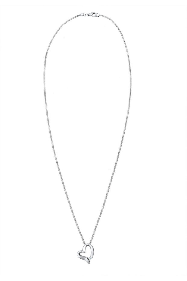 Dámský náhrdelník s přívěskem ve tvaru srdce s diamantem (0,015 ct.) ze sterlingového stříbra 925 - 3