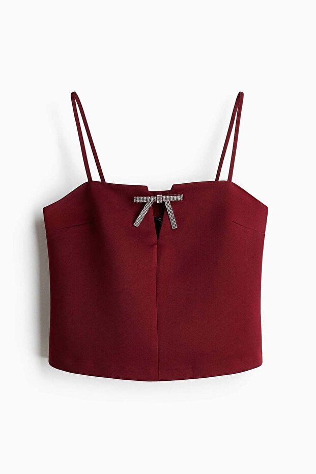 Bow-detail strappy top