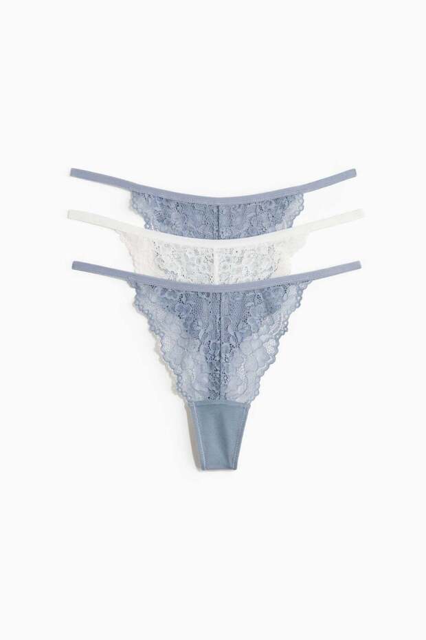 3-pack lace tanga thong briefs