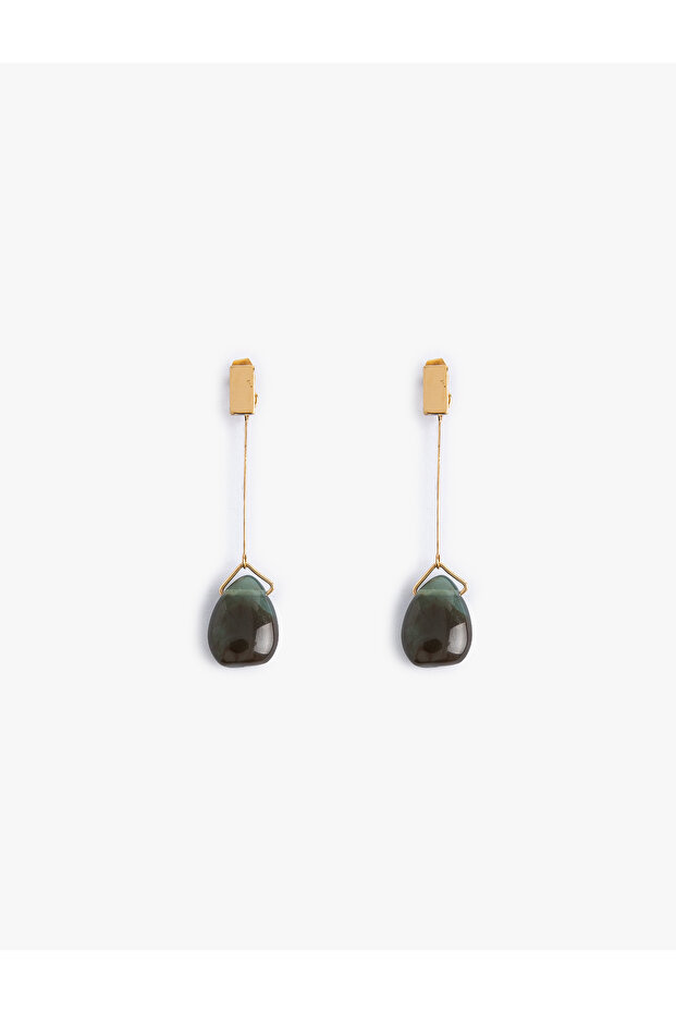 Stone Earrings Dangle Medium Size - 1