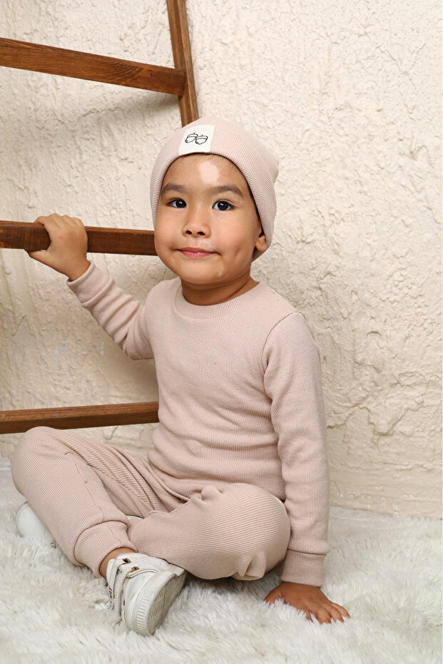 Ribbed unisex baby - child set triple set