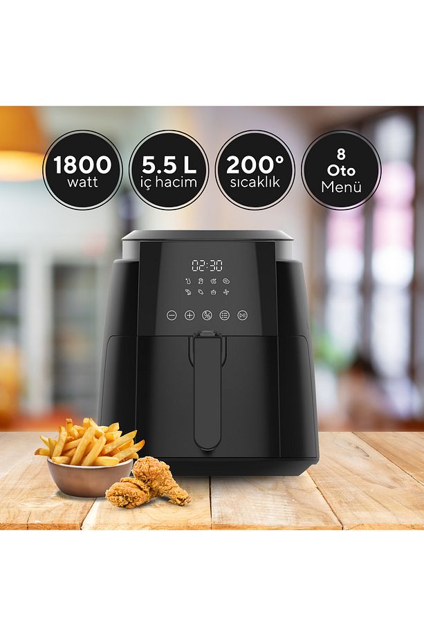 Digital Fastfryer XL ( Yağsız Fritöz Airfryer ) HAF-02 - 6