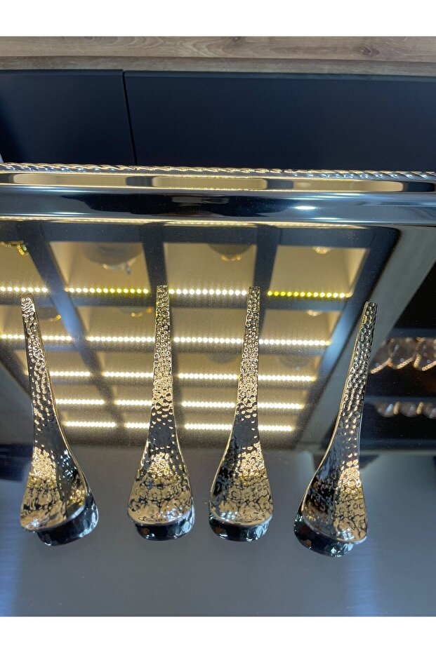 4 ADET SILVER DONDURMA KAŞIĞI - 3