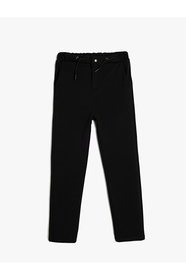Jogger Sweatpants Cotton Tie Waist