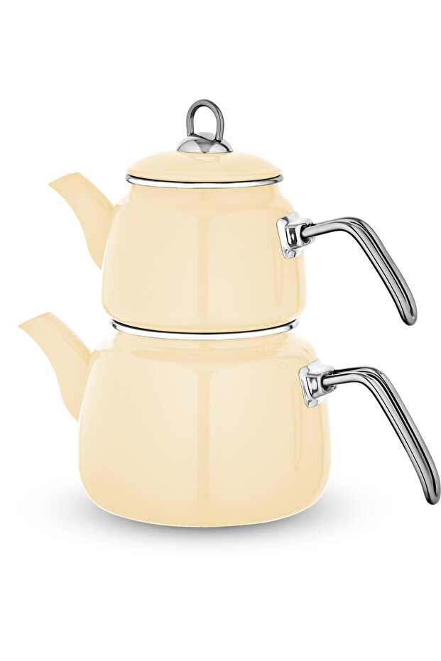 Emaye Çaydanlık Krem C-300 - 2