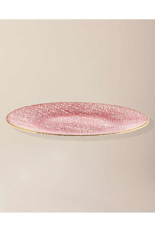 Bella Servis Tabağı - Kırmızı - 33 cm - 1