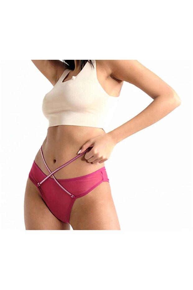 Cross Stone Banded Women's Bikini Panties