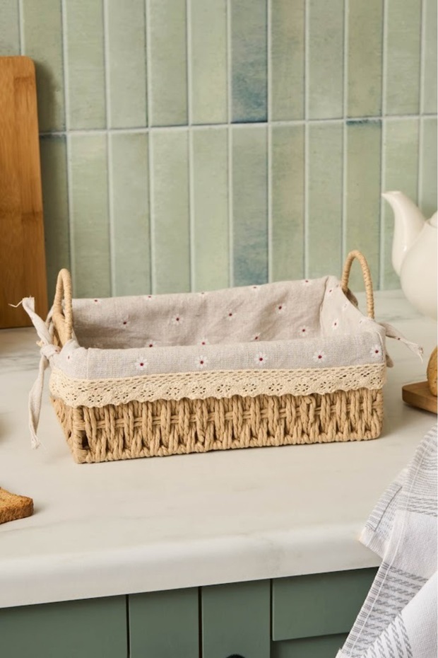 Daisy Bread Basket Mink 25 cm