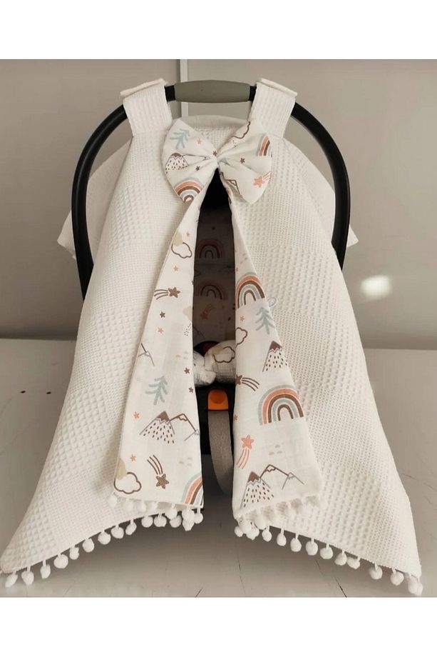 % 100 Pamuk Muslin Ve Pike Puset Örtüsü (TEK) - 1