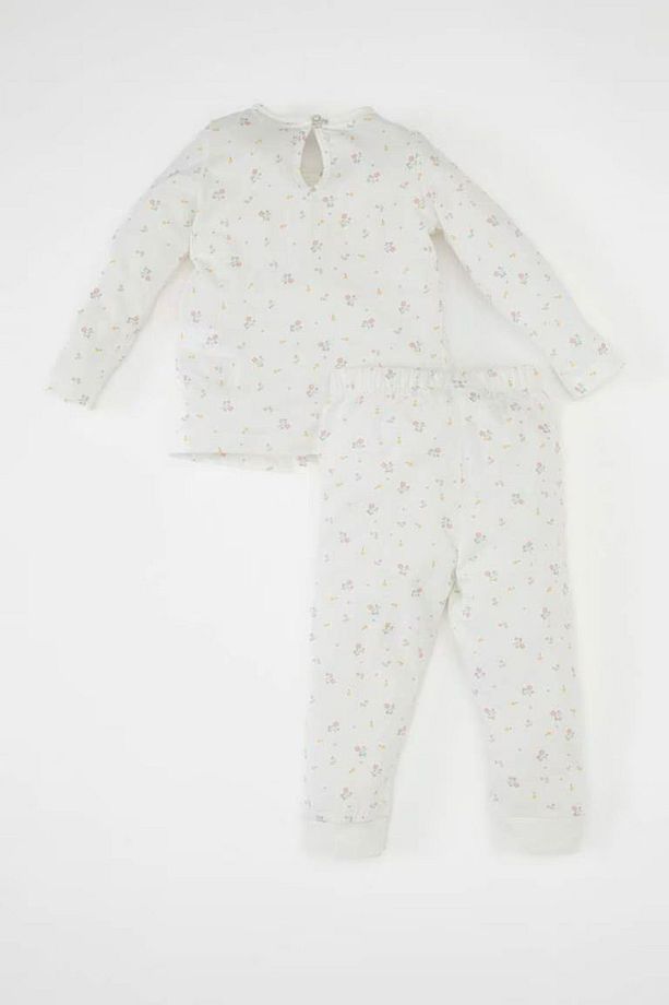 Kız Bebek Pijama Takımı Çiçekli Penye Uzun Kollu Üst Uzun Alt D1785a524au - 2