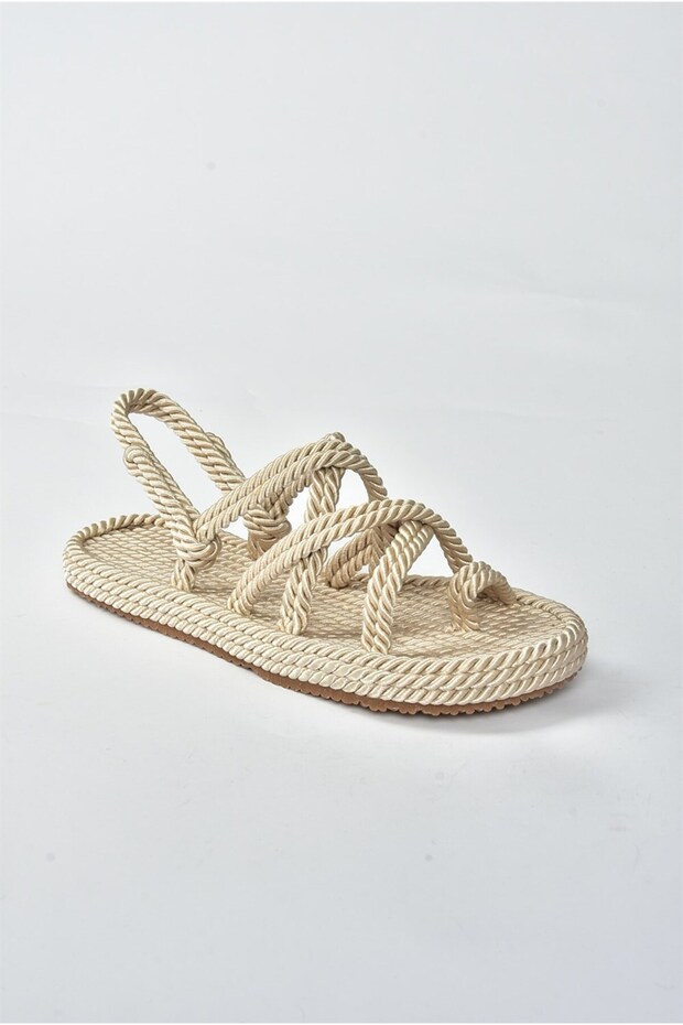 Hellbraune Damensandalen F470135104 - 4