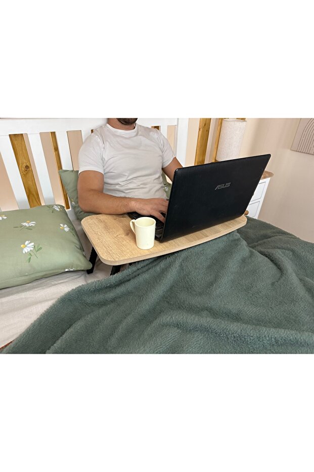 Foldable Mdf Laptop Stand, Sapphire Oak