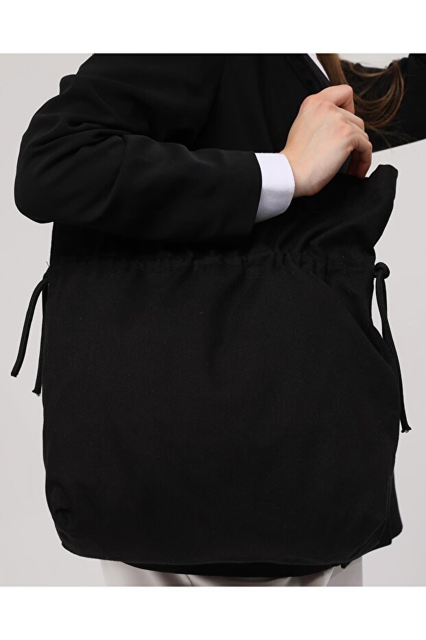 Drawstring Model Bag (BLACK) - 2