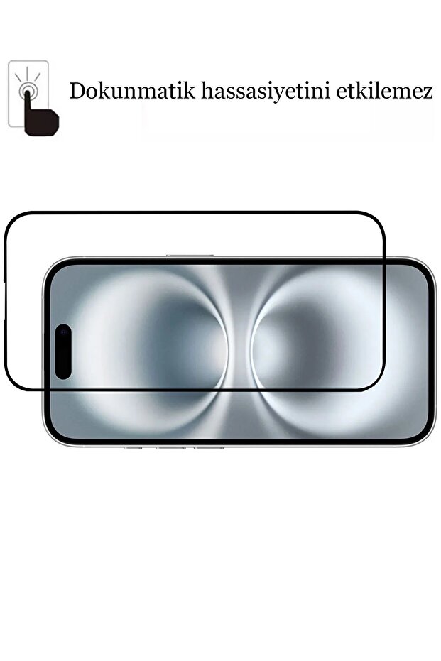 متوافق مع هاتف iPhone 16 - واقي شاشة زجاجي مقاوم للكسر مع غطاء كامل - 5