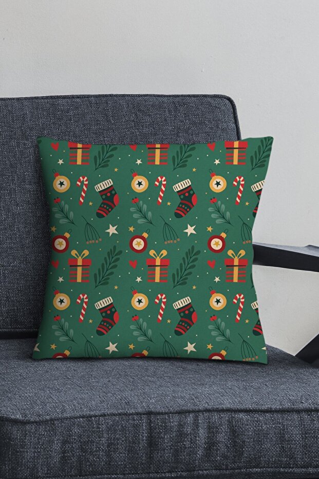 Christmas Decorative Hidden Zipper Double Sided New Year Throw Pillow Pillow Case 43x43cm Krl1039