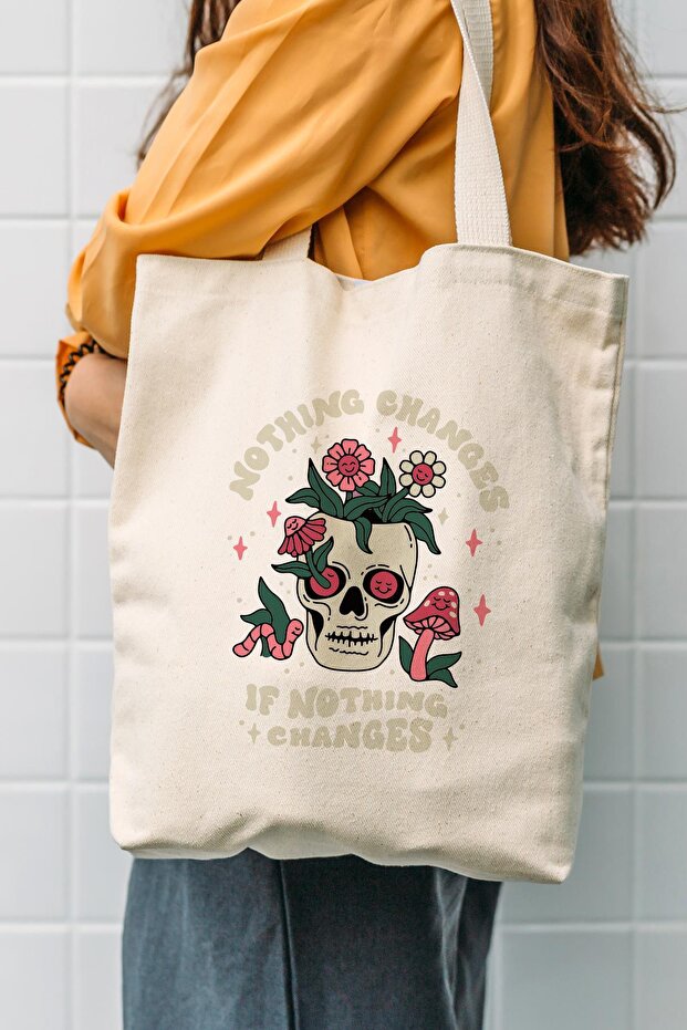 Kanvas Nothing Changes Bez Çanta - 1