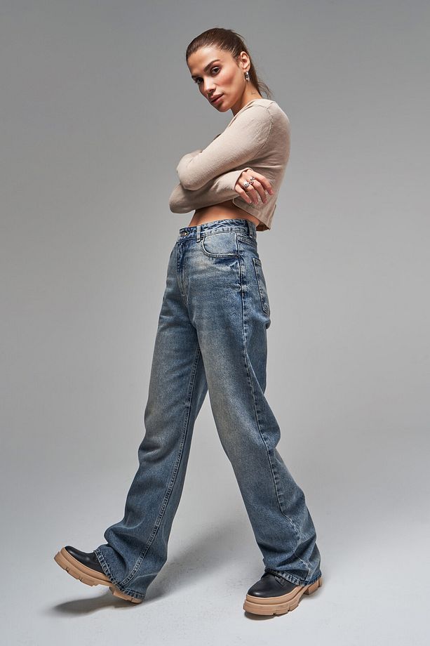 Kadın T.kot Rengi Doris 31w467 Straight Fit %100 Koton Denim - 6