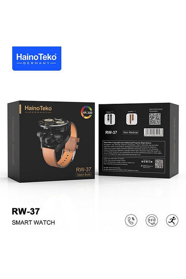 Haino Teko Germany RW-37 Kulaklıklı Çift Kordon Akıllı Saat - 3