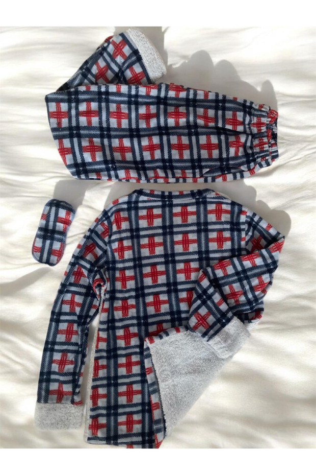 طقم بيجامة قطيفة - 3