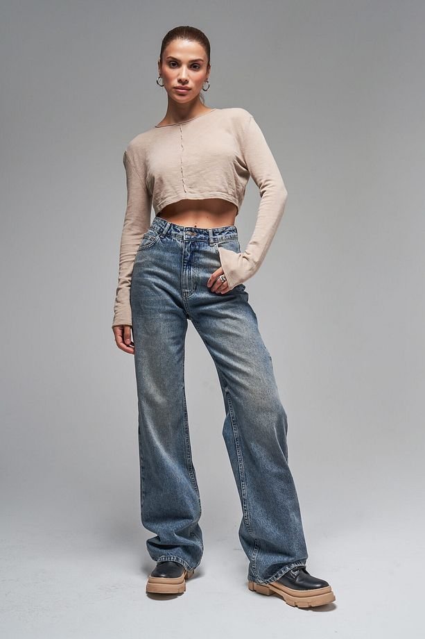 Kadın T.kot Rengi Doris 31w467 Straight Fit %100 Koton Denim - 1