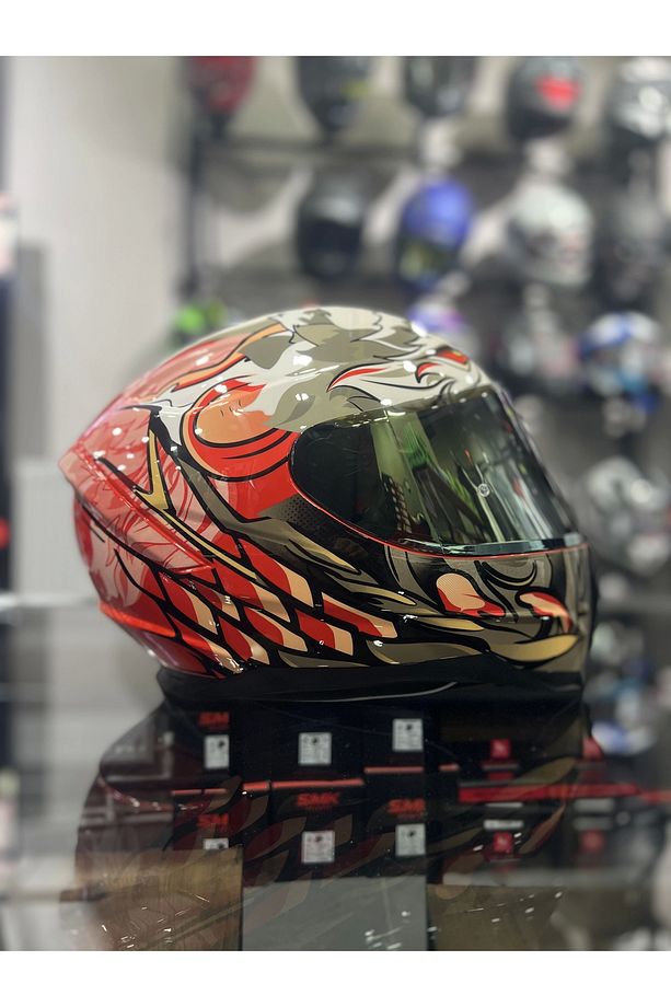 869 Wild Gold Vizörlü Kapalı Kask - 1