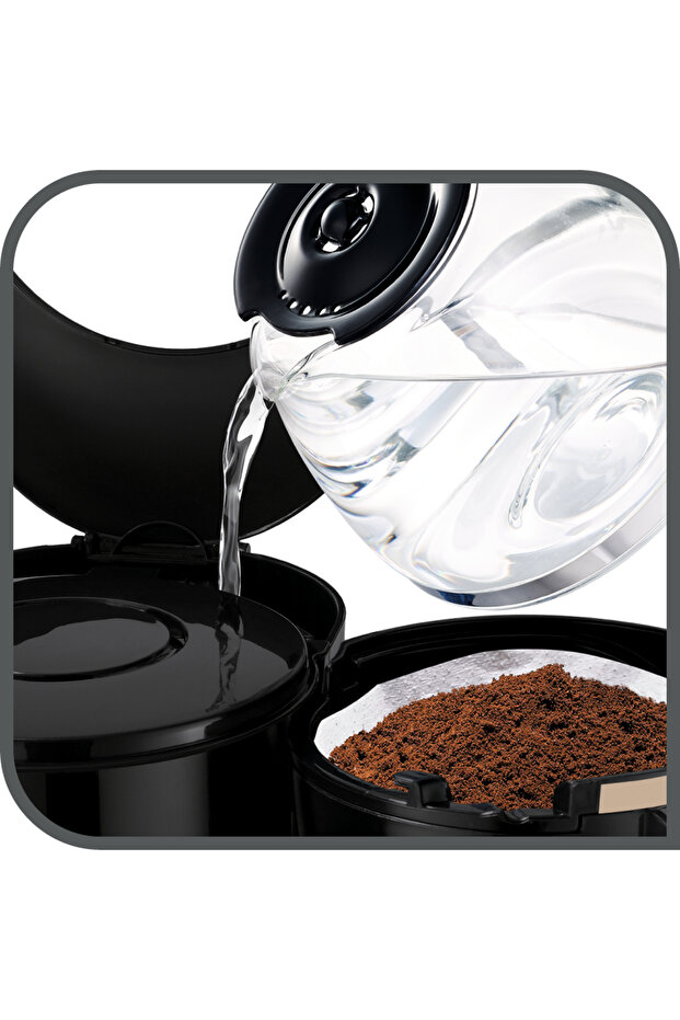 Gran Perfecta Coffee Maker | 1.25L | Anti-Drip | Transparent Water Tank | Black CM442827 - 4