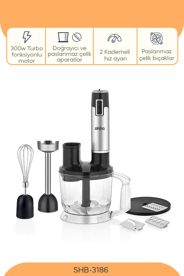 SHB-3186 5 Fonksiyonlu El Blender Seti - 1