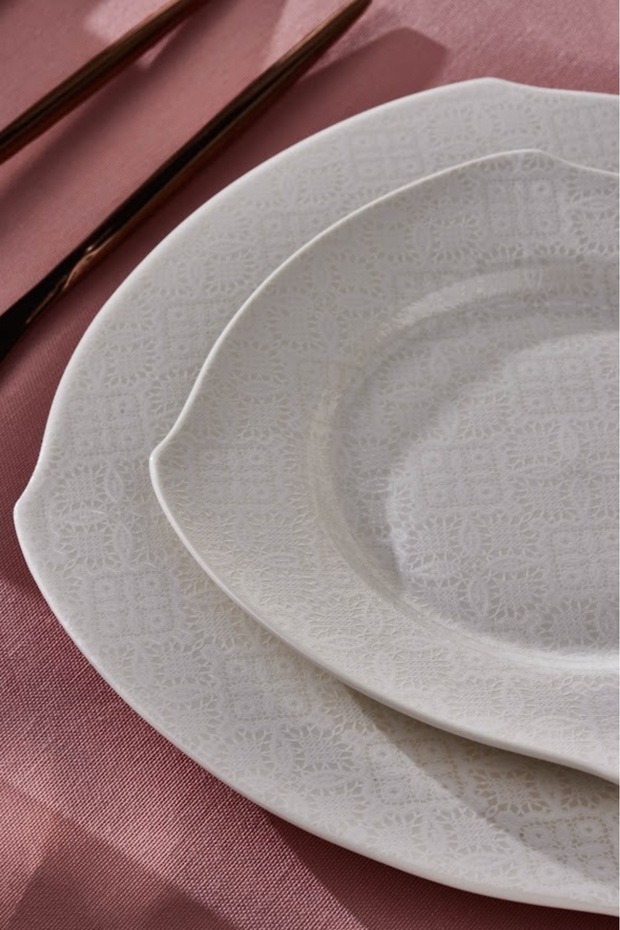 Square Bone Fancy 53 Parça 12 Kişilik Yemek Takımı - 4
