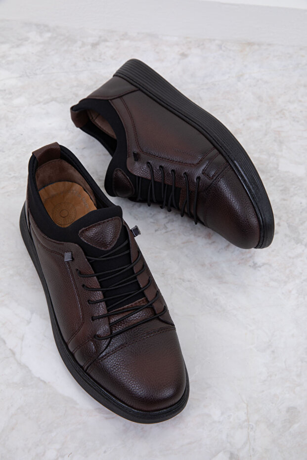 Valódi bőr férfi tornacipő - barna 20105 - 2