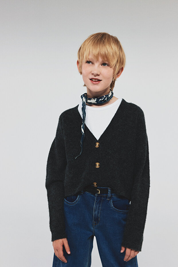 Mädchen Pullover Grau - 1