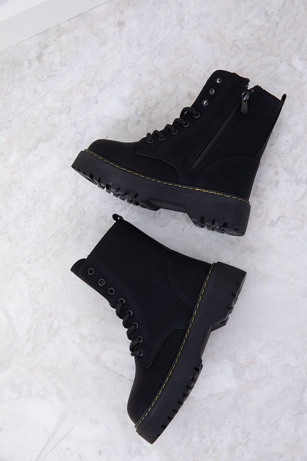 Siyah Mat Çocuk Bot & Bootie 19838 - 3